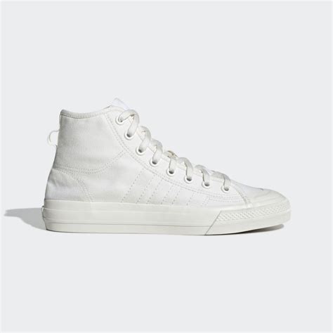 adidas nizza herren hi white|White High Top Nizza Shoes .